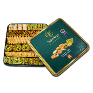 Al Sultan Sweets Mixed Baklava 1000g NEW METAL BOX 