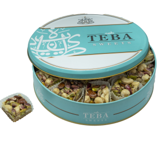 Teba Kunafa with nuts 1000g Metal Box